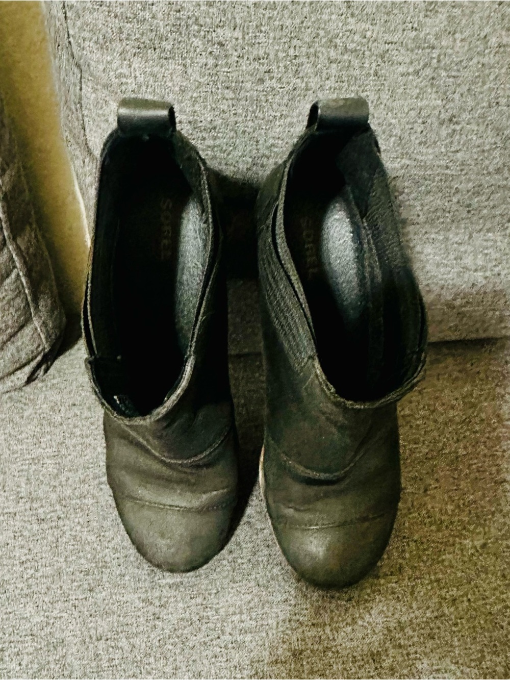 Black Sorel Leather Booties - Picture 3 of 5